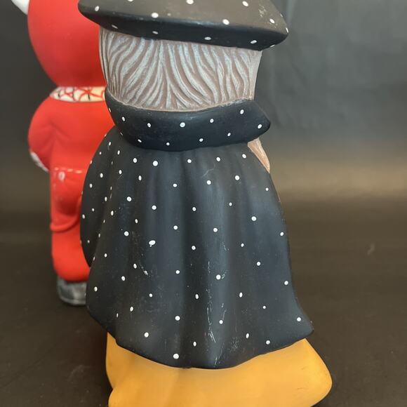 Ceramic Mold Witch & Devil Trick or Treat Halloween Hobbyist | VTG ‘87 | ~ 11” - Picture 11 of 14